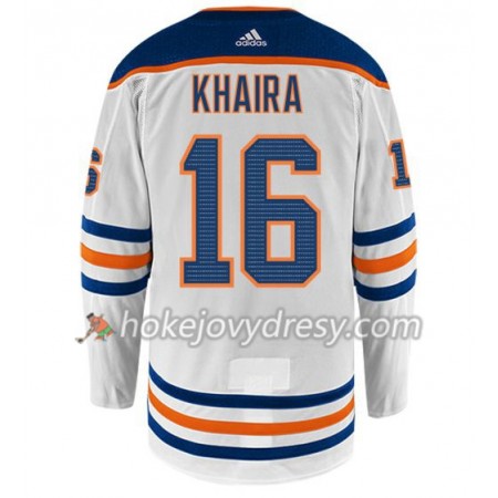 Pánské Hokejový Dres Edmonton Oilers JUJHAR KHAIRA 16 Adidas Bílá Authentic
